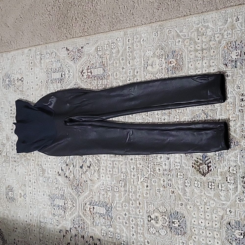 Spanx Mama leather maternity leggings